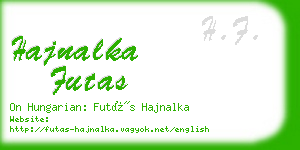 hajnalka futas business card